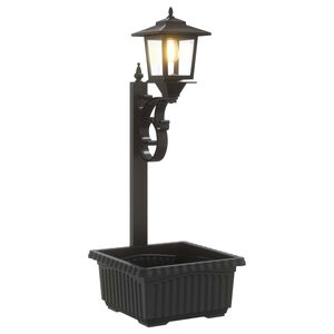 vidaXL Bollard Light met Plantenbak Zwart 29 x 28 x 74 cm ABS en PP