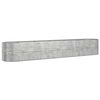 vidaXL Plantenbak 440x80x68 cm gegalvaniseerd staal zilverkleurig