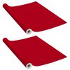 vidaXL Meubelfolies zelfklevend 2 st 500x90 cm PVC rood