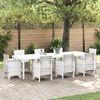 vidaXL Tuin Eettafel Wit 300 x 100 x 73 cm poly rattan