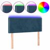 vidaXL Hoofdbord LED 100x5x78/88 cm fluweel donkerblauw