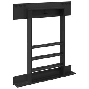 vidaXL Biljartkeu standaard Bewerkt hout 93 x 12 x 103 cm Zwart