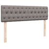 vidaXL Ottoman bed met matrassen 160x200cm stof taupe