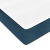 vidaXL Boxspring met matras fluweel donkerblauw 120x200 cm