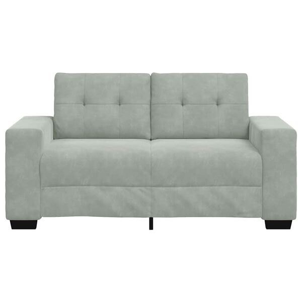 vidaXL Loveseat bank 120 cm fluweel lichtgrijs