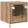 vidaXL TV Wandkast Ambachtelijk eiken 30,5 x 35 x 30 cm Bewerkt hout