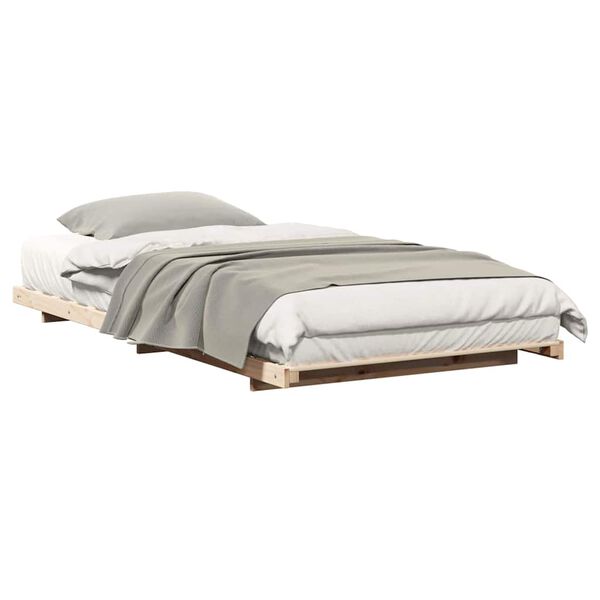 vidaXL Bedframe Bruin 80 x 220 cm Massief grenenhout