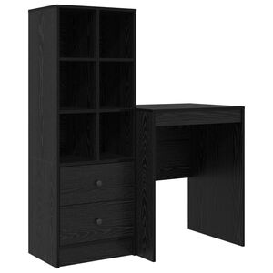 vidaXL Bureau Zwart Eiken 105,5 x 50 x 127 cm 2 st