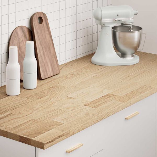 vidaXL Keuken werkblad rechthoekig 140x63,5x2,7 cm massief eikenhout