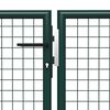 vidaXL Tuinpoort staal 400x75 cm groen
