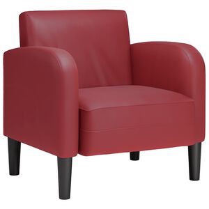 vidaXL Fauteuil met armleuningen 54 cm kunstleer wijnrood