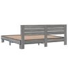 vidaXL Bedframe bewerkt hout metaal grijs sonoma eiken 180x200 cm
