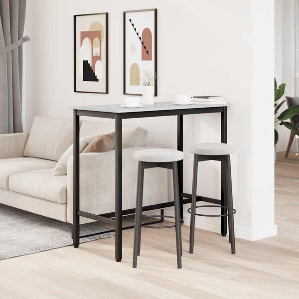 vidaXL Tafel Grijs Sonoma 100 x 50 x 90,5 cm Engineered hout en staal