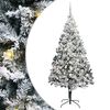 vidaXL Kunstkerstboom Wit 210 cm PVC en Staal en Kunststof