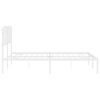vidaXL Bedframe met hoofdbord metaal wit 183x213 cm