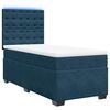 vidaXL Boxspring met matras fluweel blauw 90x190 cm
