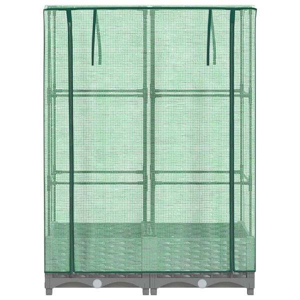 vidaXL Plantenbak verhoogd met kashoes 80x40x123 cm rattanlook