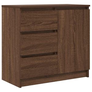 vidaXL Dressoir met lade 71x35x65 cm spaanplaat bruin eikenkleurig