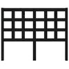 vidaXL Hoofdbord 125,5x4x100 cm massief grenenhout zwart