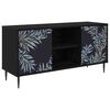 vidaXL Tv-meubel DOKKUM 102 x 33 x 51 cm Zwart eiken Bewerkt hout
