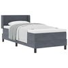 vidaXL Boxspringbed met matras Donkergrijs 190 x 90 cm Polyester