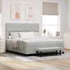 vidaXL Boxspring bed met matras Lichtgrijs 180 x 200 cm Fluweel
