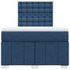 vidaXL Boxspring met matras stof blauw 120x200 cm
