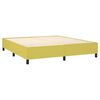 vidaXL Boxspring met matras en LED stof groen 160x200 cm
