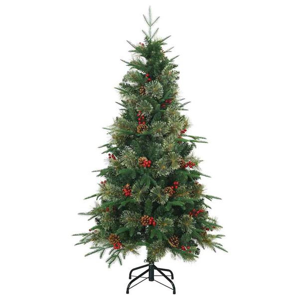 vidaXL Kunstmatige Inklapbare Kerstboom Groen 120 cm PVC, PE en Staal
