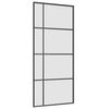 vidaXL Schuifdeur met beslagset 90x205 cm ESG glas zwart