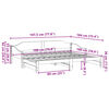 vidaXL Slaapbank onderschuifbed zonder matras 90x190 cm hout wasbruin