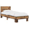 vidaXL Bedframe met Hoofdeinde Oud hout 80 x 200 cm Bewerkt hout