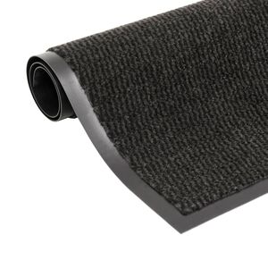vidaXL Droogloopmat rechthoekig getuft 60x90 cm zwart