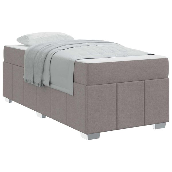 vidaXL Bedframe met matras Taupe 120 x 190 cm Stof