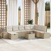 vidaXL Tuin Sofa Set met kussen 9 pcs Beige poly rattan