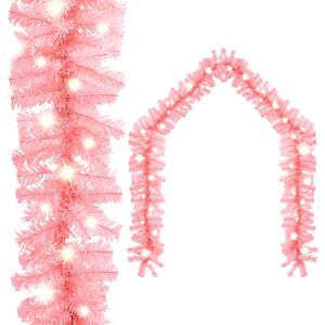 vidaXL Kerstslinger met LED-lampjes 5 m roze
