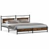 vidaXL Bedframe zonder matras metaal gerookt eikenkleurig 193x201 cm