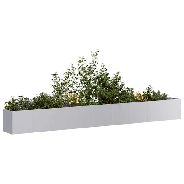 vidaXL Plantenbak 360x40x40 cm gegalvaniseerd staal