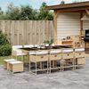 vidaXL 13-delige Tuinset met kussens poly rattan beige