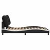 vidaXL Bedframe zonder matras "Hvar" kunstleer zwart en wit 140x190 cm