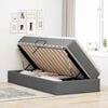 vidaXL Opslag bed met matras Donkergrijs 90 x 200 cm Polyester