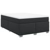 vidaXL Boxspring met matras kunstleer zwart 160x200 cm