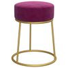 vidaXL Hocker rond fluweel paars