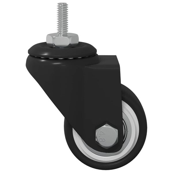 vidaXL Zwenkwiel 12 pcs Zwart 40,4 x 40,4 x 19,7 mm IJs en nylon