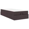 vidaXL Bedframe met matras 2 st Tan Stof