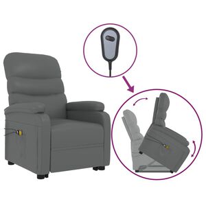 vidaXL Sta-op-massagestoel kunstleer antracietkleurig