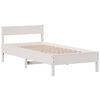vidaXL Bedframe zonder matras massief grenenhout wit 90x190 cm