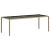 vidaXL Tuin eettafelset 9 pcs Beige poly rattan