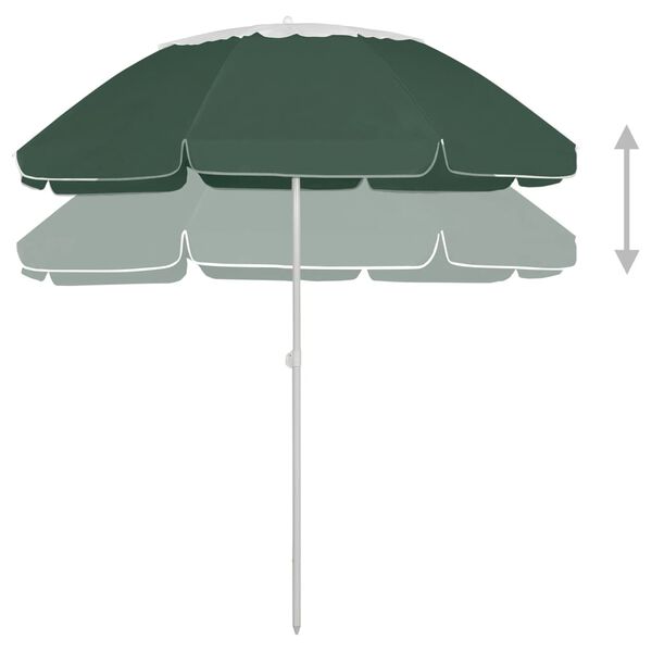 vidaXL Strandparasol 300 cm groen