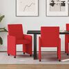 vidaXL Dining Stoelen met Wielen 2 pcs Rood 57 x 66 x 94 cm Kunstleer